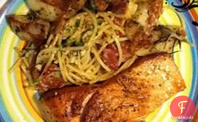 Thymian Lachs mit Salbei Pasta