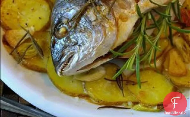 Orata Al Forno (Gebackene Seebrasse mit Kartoffeln)