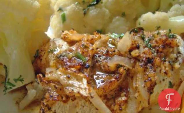 Algarve Ofengebackener Kabeljau mit Blumenkohl (Pescada Assada)