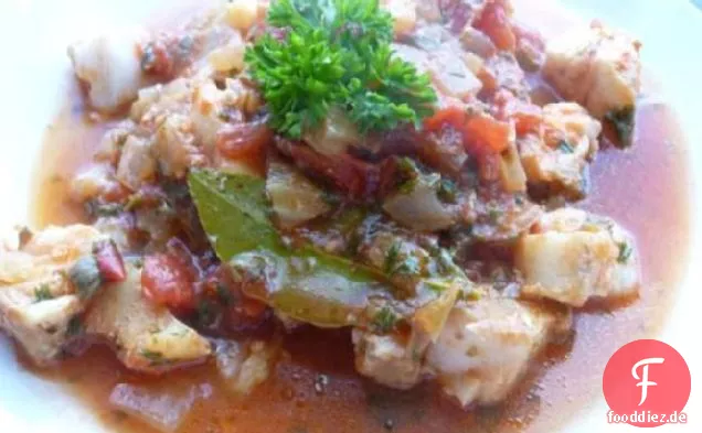 Merluzzo Stufato (gedünsteter Kabeljau)