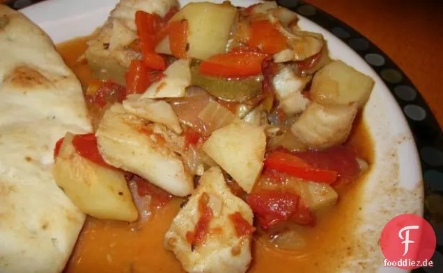 Würzige Kabeljau Fisch und Tofu-Suppe/Soße von Sy