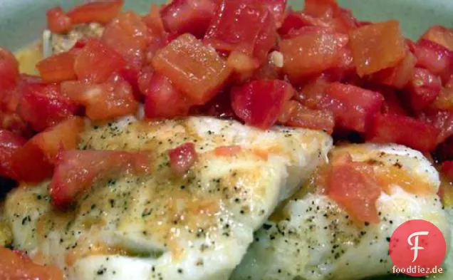 Gegrillter Kabeljau mit marokkanisch gewürztem Tomatengenuss