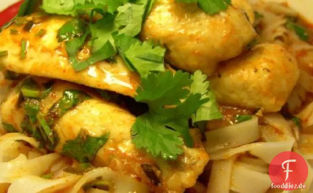 Blauaugen-Kabeljau mit Currysauce
