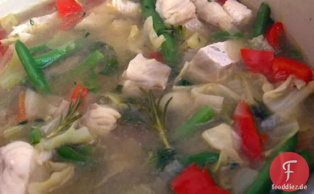 Gemüse-Kabeljau-Suppe