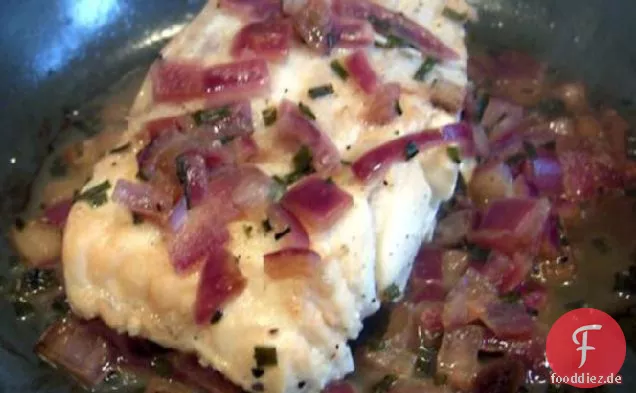 Kabeljau Mit Schnittlauch Zwiebeln (Kabeljau mit Schnittlauch Zwiebeln)