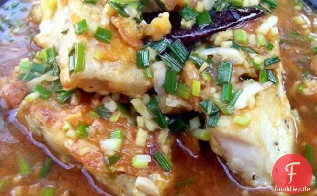 Sichuan geschmort Kabeljau