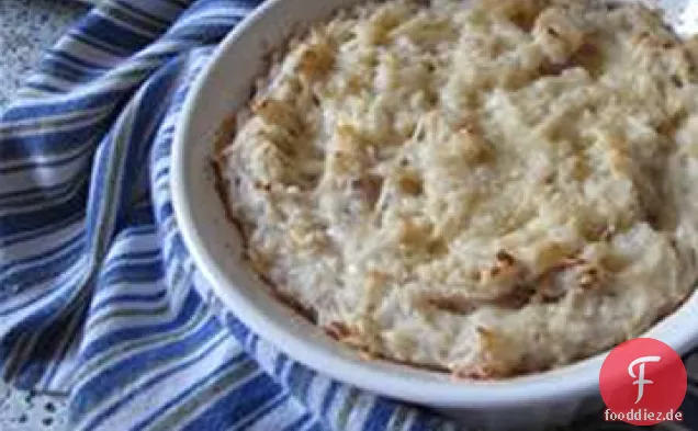 Flauschiger Schellfisch und Kartoffelkuchen