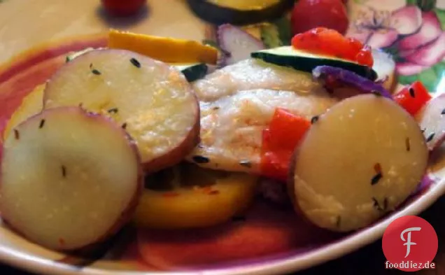 Schellfisch mit frischem Sommergemüse