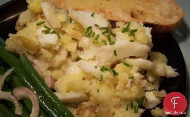 Neue Kartoffel & geräucherter Schellfisch Crush