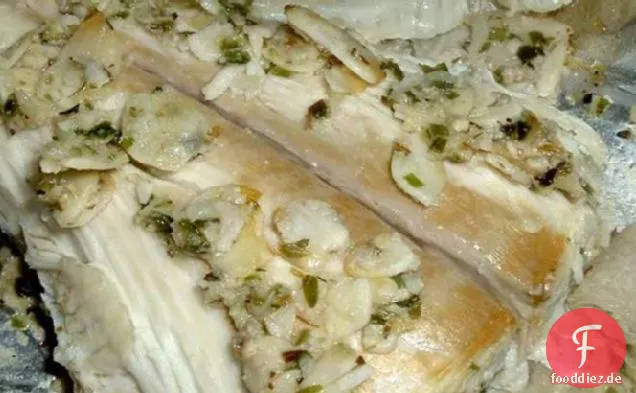 Gebackener Oregano Heilbutt
