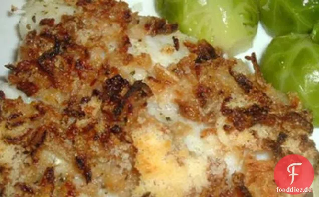 Heilbutt Zwiebel Crunch