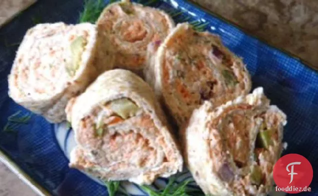 Geräucherter Lachs Roll-Ups