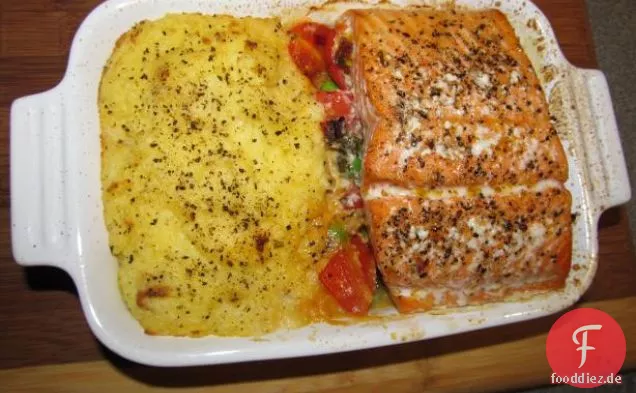 Garten Patch-Lachs-Abendessen