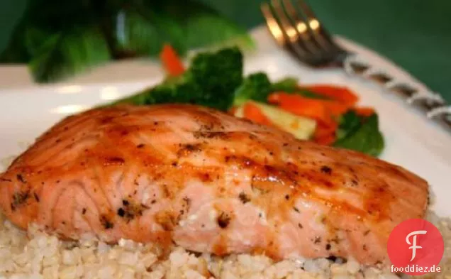 Gebratene Lachsfilets mit Irish Whiskey