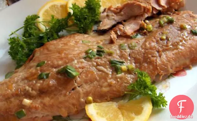 Honig Ingwer gegrillter Lachs