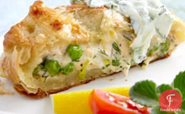 RWOP Finalist: Lachs in Gebäck mit Gurkensauce gewickelt