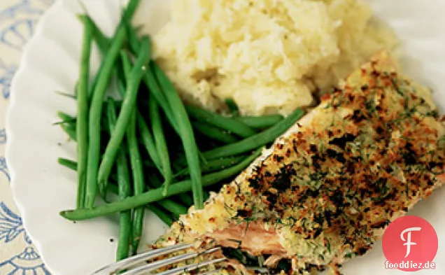 Meerrettich verkrusteter Lachs