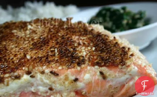 Sesam-Orangen-Lachsfilets