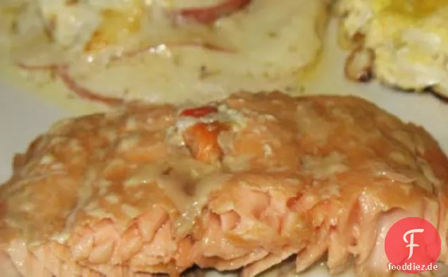 Gegrillte Orange und Bourbon Lachs