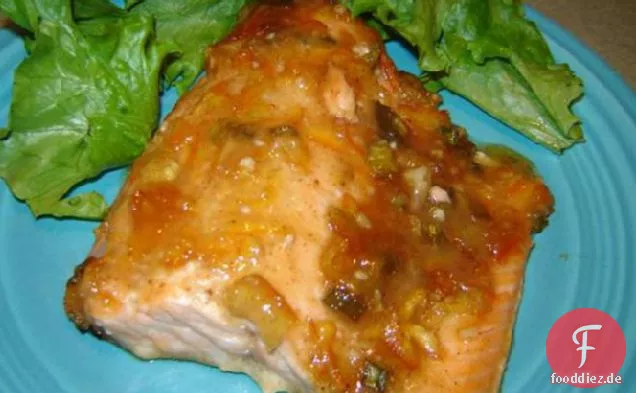 Zitrus-glasierter Lachs