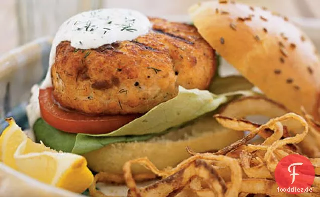 Frische Lachsburger