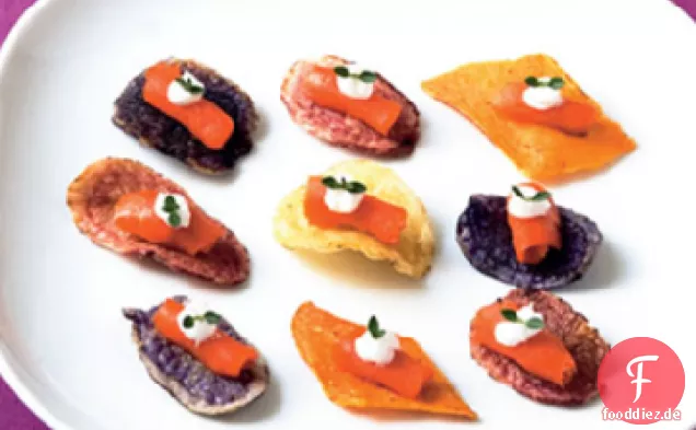 Geräucherte Lachs-Chips
