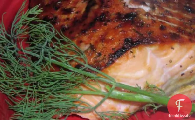 Lachs mit brauner Zuckerglasur
