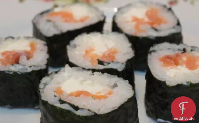 Geräucherter Lachs-Sushi -