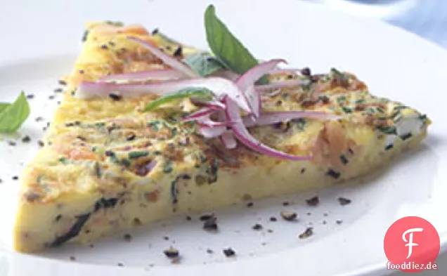 Geräucherter Lachs und Frischkäse Frittata