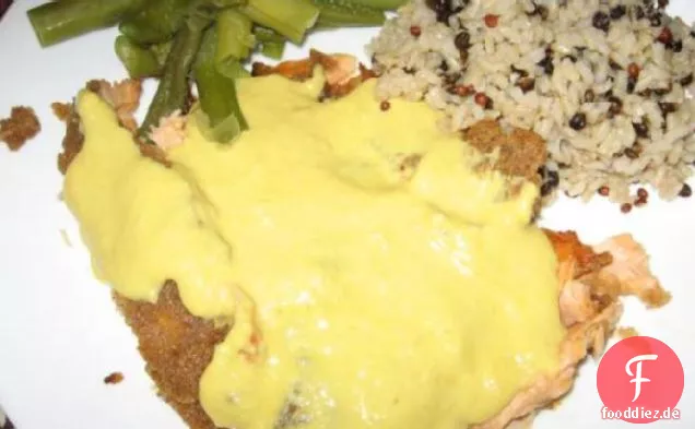 Senf gebackener Lachs