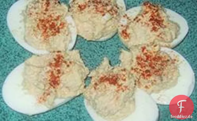 Lachs Deviled Eier mit hausgemachter Mayonnaise