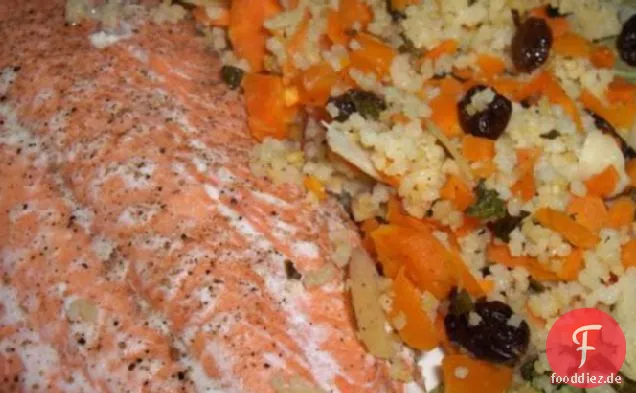 Gebackener Lachs Mit Couscous-Pilaw
