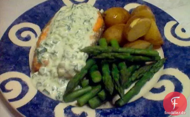 Lachs Mit Gurken-Dill-Sauce