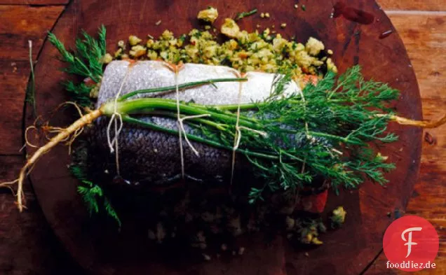 Kraut-Gefüllte Gebackene Lachs Rezept