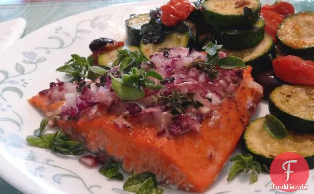 Lachs Mit Blätterteig und Pesto