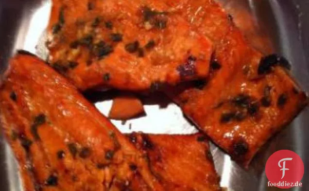Gegrillte Orange und Bourbon Lachs