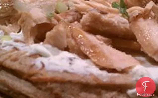 Geräucherter Lachs Pizette