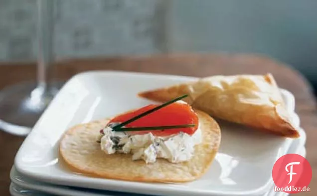 Mini Räucherlachs-Pizza