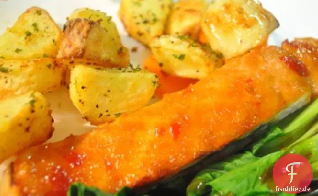 Lachs Mit Sweet-Chili-Glasur