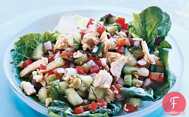 Lachssalat mit Dillvinaigrette