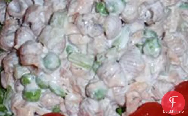 Einfacher Lachs-Vollkorn-Nudelsalat