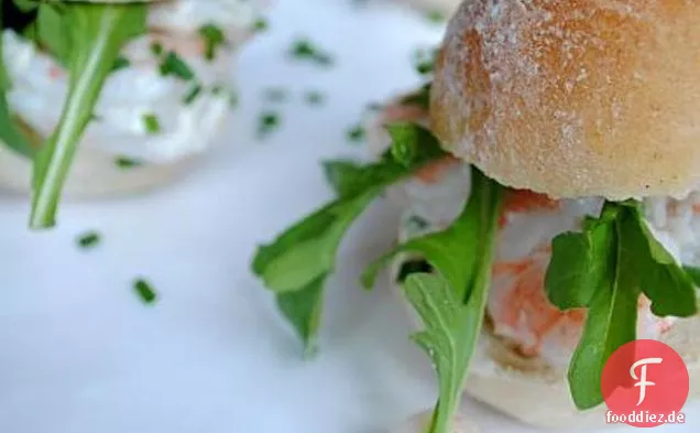 Garnelen Rollen Mit Zitrone Schnittlauch Mayo & Rucola