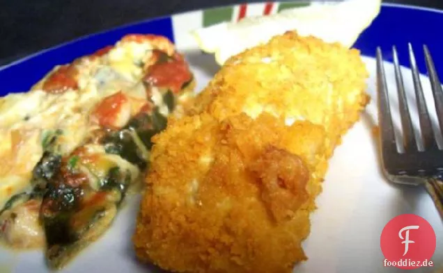 Gebackener Parmesan verkrusteter Lachs