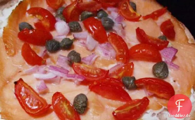 Geräucherter Lachs Pizza