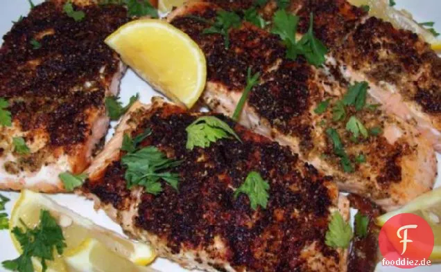 Zitronenpfeffer gegrillter Lachs
