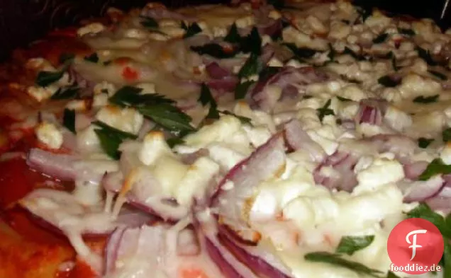 Geräucherter Lachs, Tomaten und Fetta Pizza