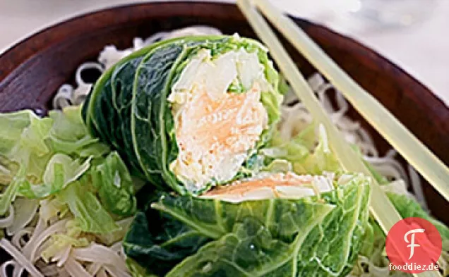 Lachs gedünstet mit Wirsing