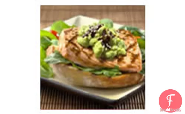 Asiatische Avocado Aioli mit Lachsfilets
