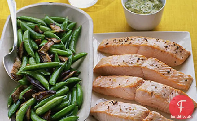 Lachs mit Herbed Senfsauce