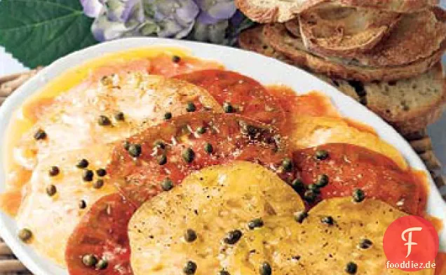 Tomaten & geräucherter Lachs Carpaccio